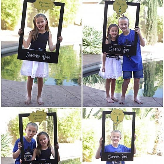 DIY Portable photo booth is perfect for end of school parties and hang outs this summer!