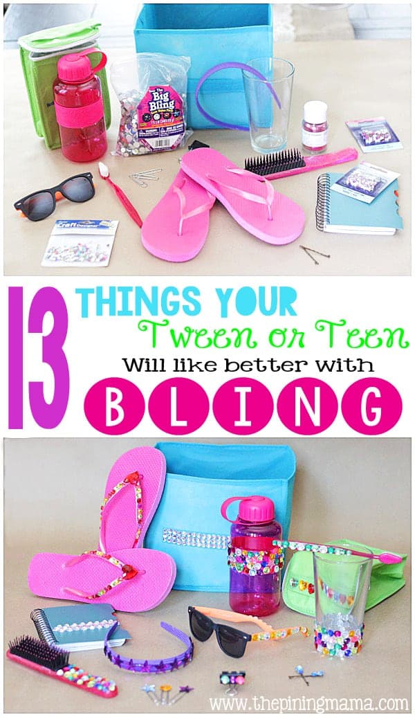 13 Things Your Teen will Like Better with BLING - 13 EASY projects that sparkle!