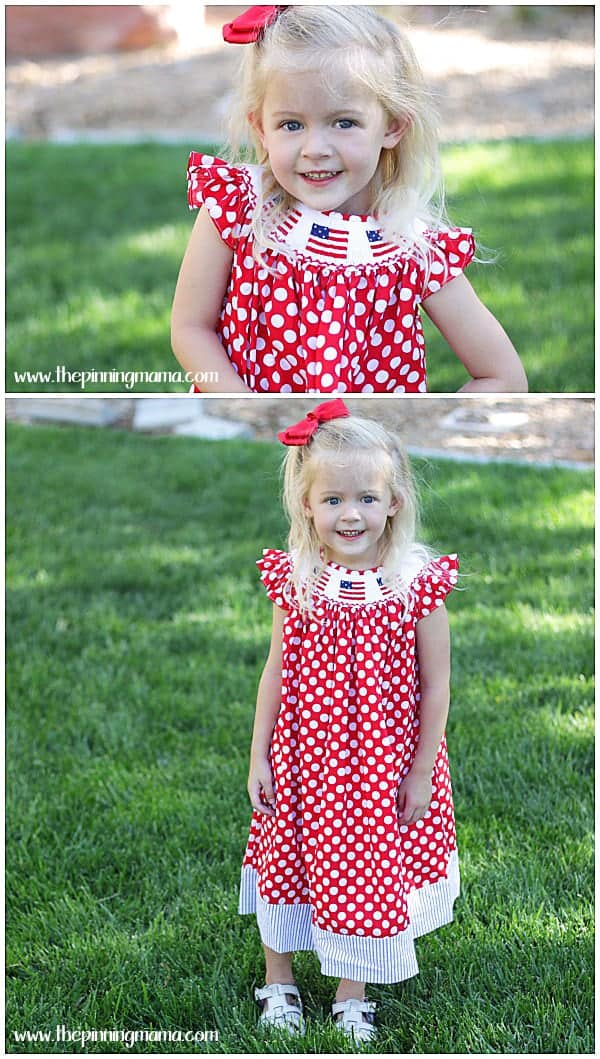 white christmas dresses 4th of July Flag Print Outfit main image 1