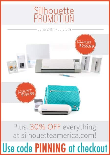 Silhouette Cameo Portrait Discount Coupon and Promo Code- Use Code PINNING at Check Out!