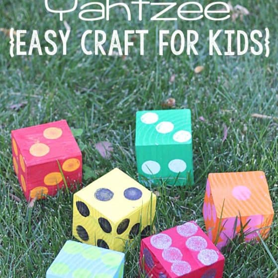 These DIY Yard Dice make playing games like yahtzee a fun outdoor family activity for the summer!