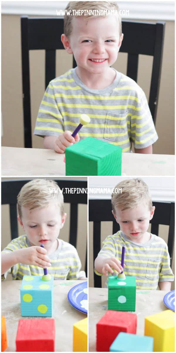 These DIY Yard Dice make playing games like yahtzee a fun outdoor family activity for the summer!