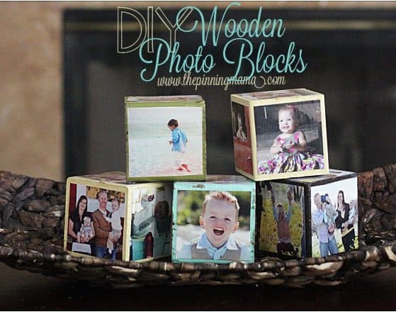 These DIY photo blocks make adorable decor and the kids can play with them all day long! Such an easy & practical craft!