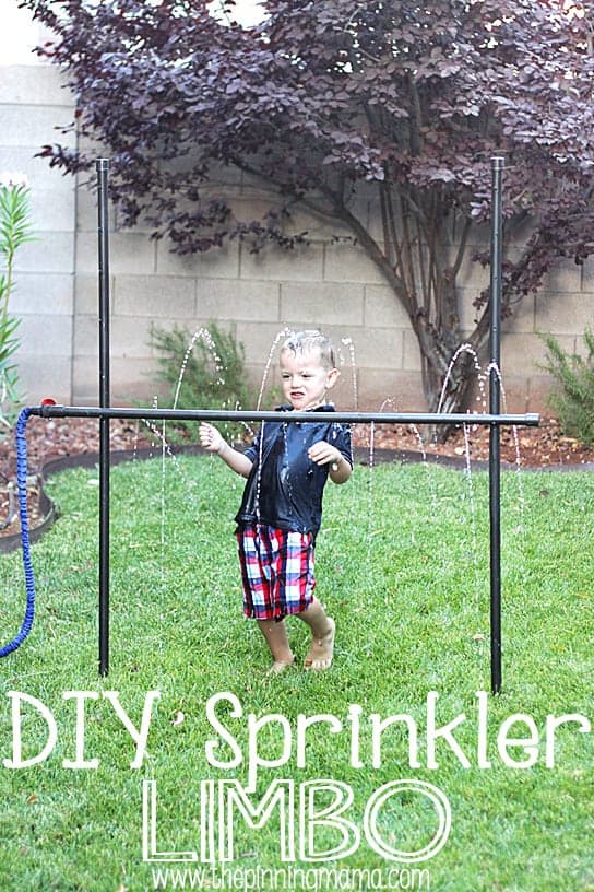 Sprinkler Limbo is easy to make and fun for ALL ages! Perfect for small yards because it takes almost no room to store!