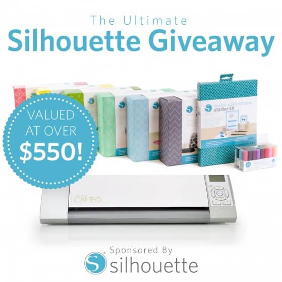 The Ultimate Silhouette CAMEO giveaway! Win a Silhouette CAMEO and one of EVERY starter kit they make! Over $550 value!
