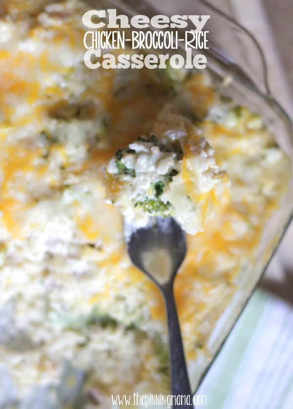 Easy Cheesy Chicken Broccoli Rice Casserole - One of our family's favorite weeknight meals!