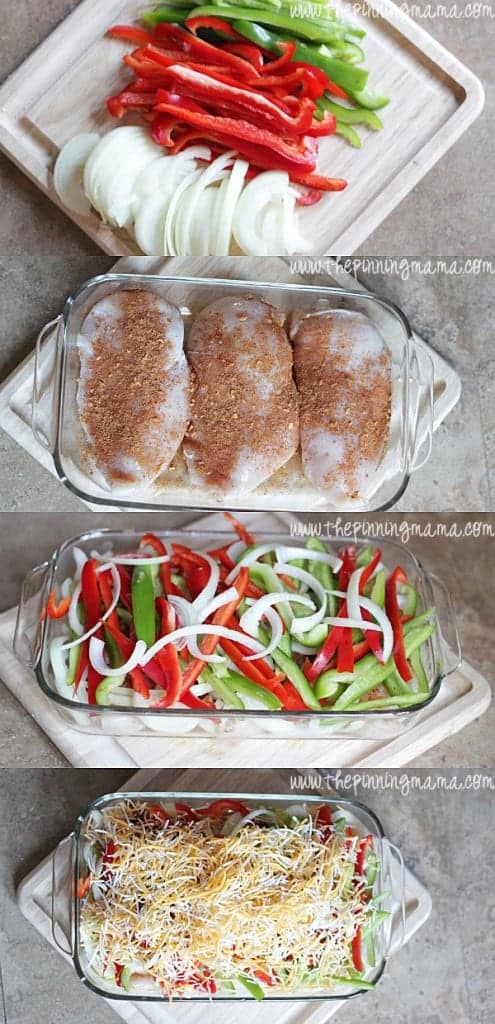 Easy Fajita Chicken Bake Recipe - Only 6 ingredients! Couldn't be easier!