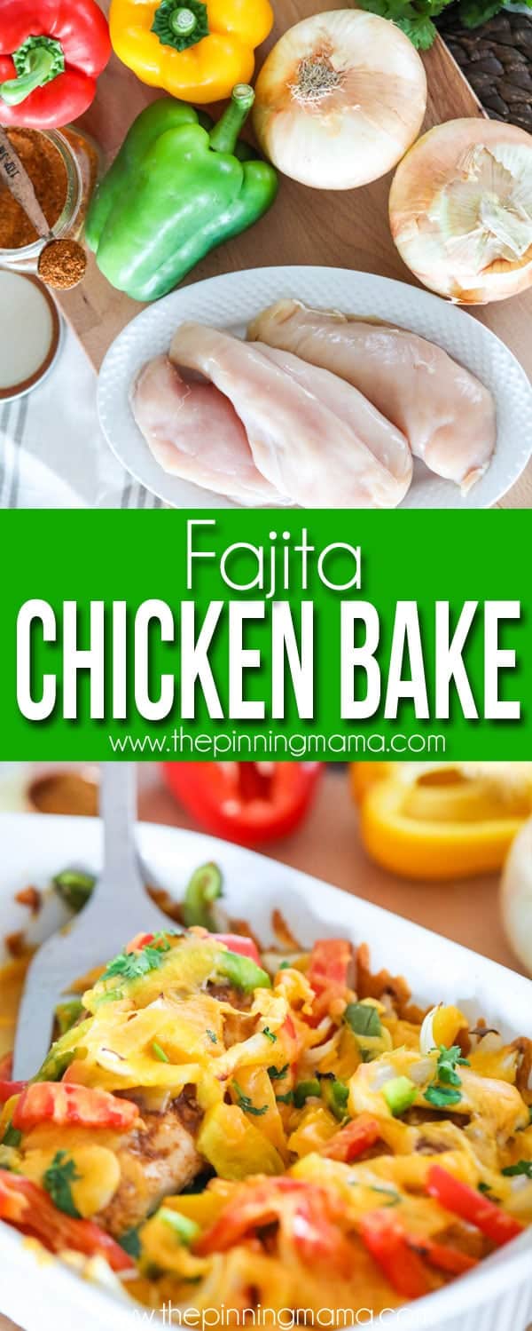 Chicken Fajitas with Ingredients and served