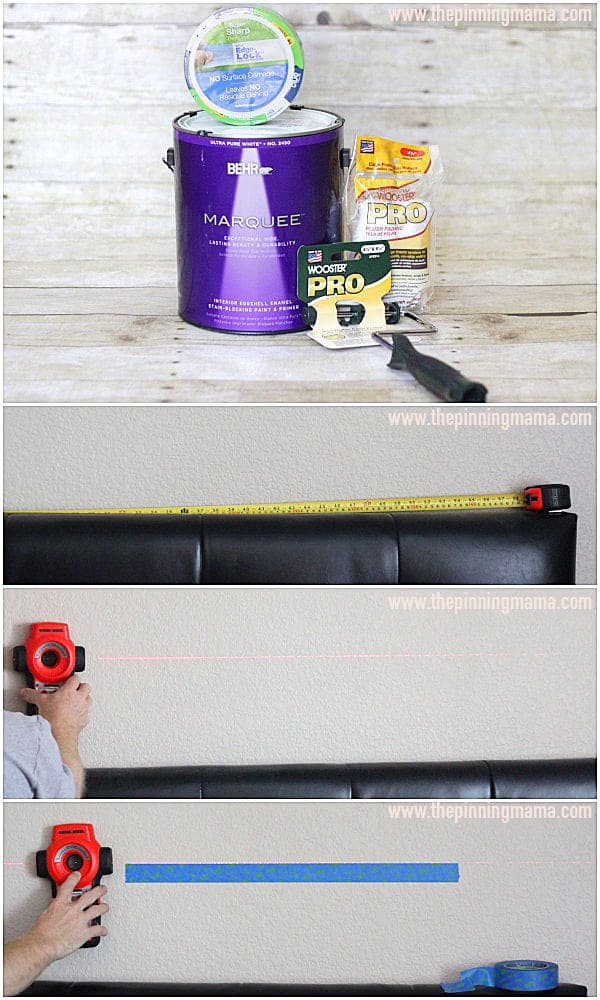 Painting a frame around large objects on the wall is a totally easy and affordable way to make a statement!
