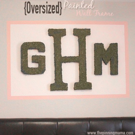 Painting a frame around large objects on the wall is a totally easy and affordable way to make a statement!