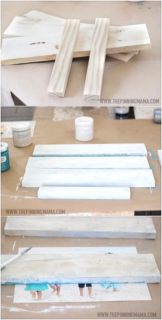 Love this! Quick & Easy DIY Planked Picture Frame