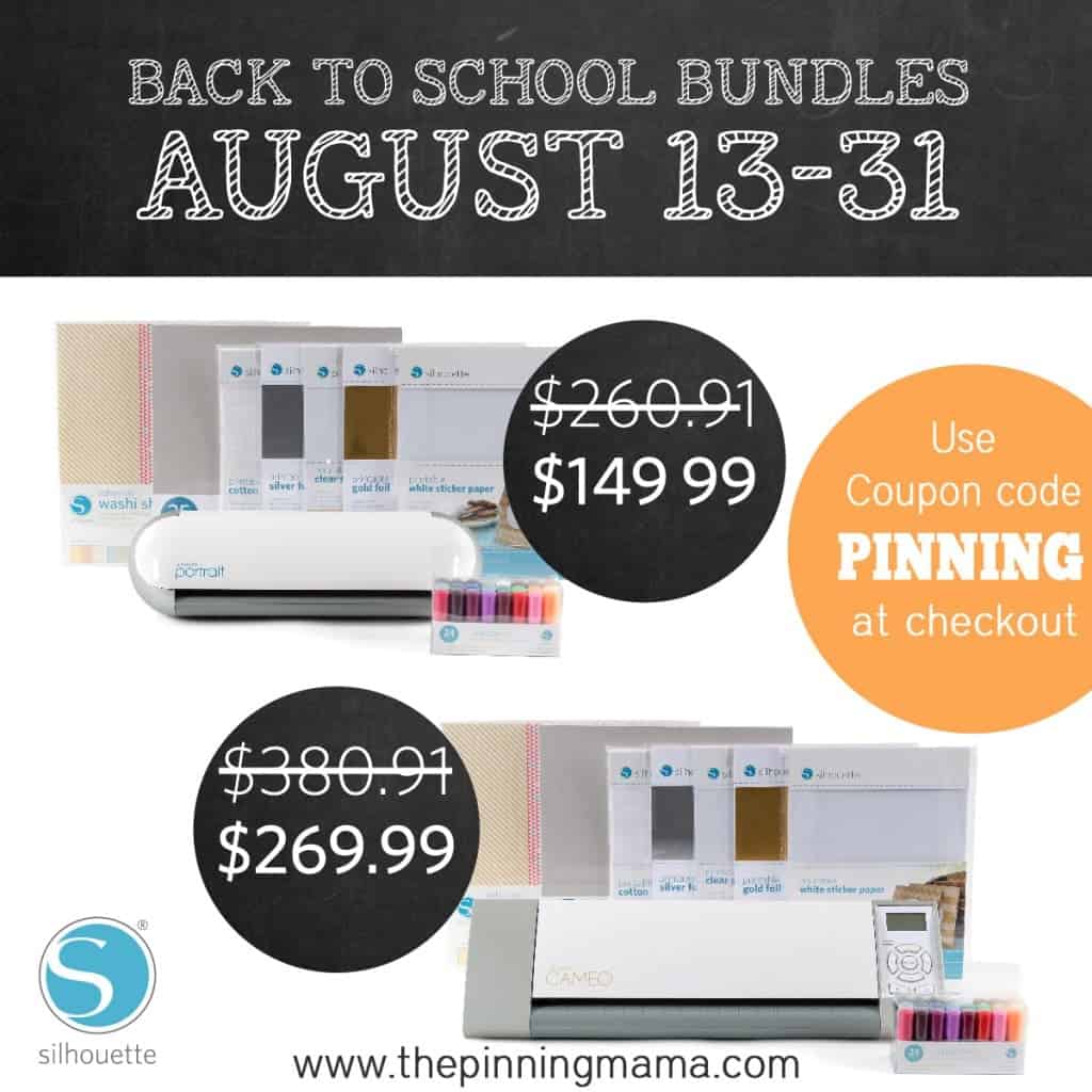 Best place to find discounts and coupon codes for Silhouette CAMEO and Portrait!  Use code PINNING at checkout!