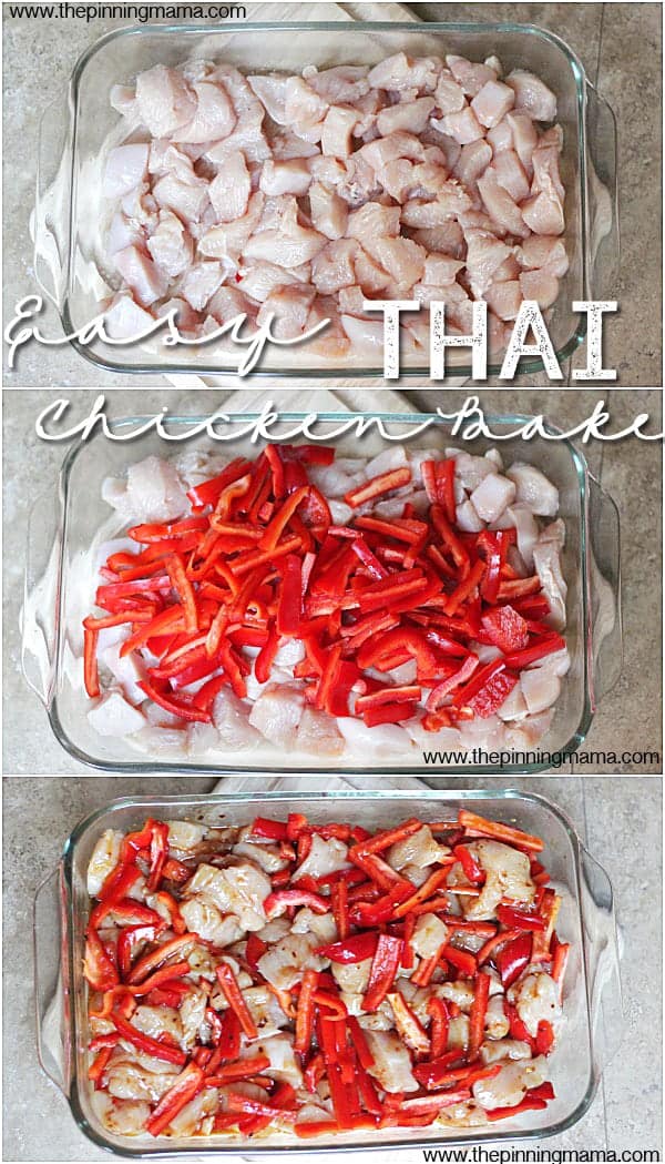 Quick + Easy= My kind of dinner recipe! Easy Thai Chicken Bake