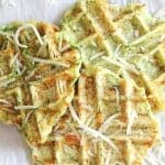 Make eating veggies fun with these delicious zucchini parmesan waffles the whole family will gobble up!