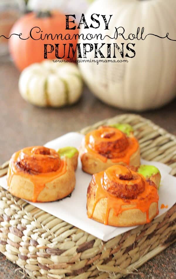 This makes a super quick and easy fall breakfast! Perfect for Halloween and Thanksgiving!