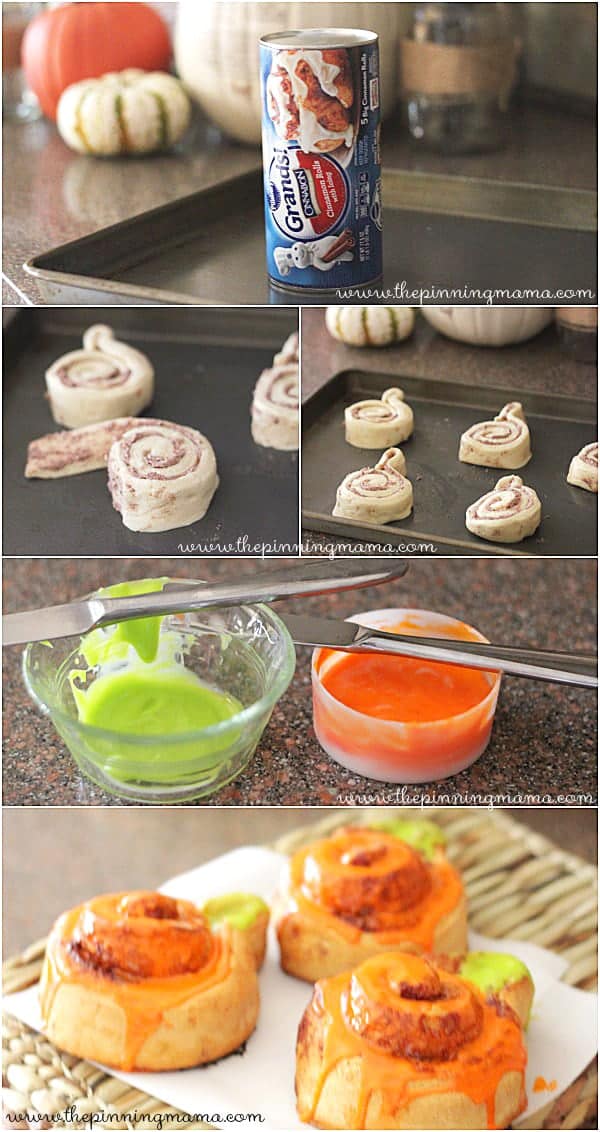 This makes a super quick and easy fall breakfast! Perfect for Halloween and Thanksgiving!