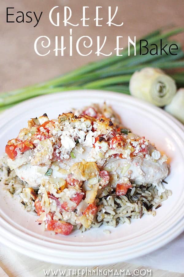 This easy greek chicken bake is one of my all time favorite dinners! Only 6 ingredients and a few steps! Winner!