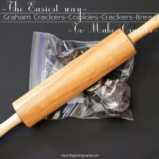 Who knew it was so easy and mess free! how to make cookies or crackers into crumbs in a couple of minutes!