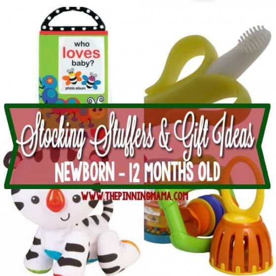 Great gift ideas for baby! Perfect for stocking stuffers, Christmas, and other celebrations! Includes gifts for : newborn baby to 12 month old baby