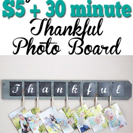 Who knew it was so easy to make this cute photo board?! Making one for a gift for each of the grand parents!