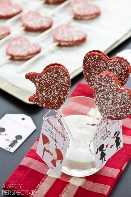 Make Valentine's Day a little more special with heart shaped desserts for your sweetheart. Great classroom favor ideas and simple make ahead desserts.