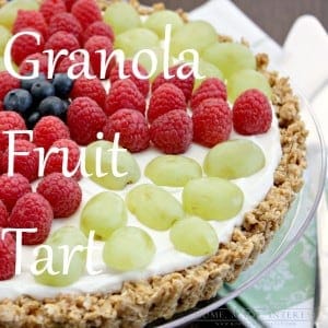 This tart recipe is so easy to make and is perfect as a wholesome snack or dessert. Made with fresh fruit, greek yogurt, honey and granola it is a tart recipe that both kids and adults will enjoy.