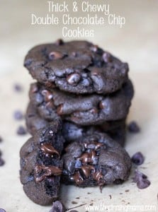 Thick & Chewy Double Chocolate Chip Cookies
