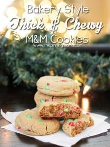 Bakery Style Thick & Chewy M&M Cookies