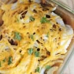 This 4 ingredient dinner couldn't be easier! BBQ Chicken Bake from thepinningmama.com