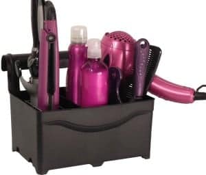 Great way to organize hair tools in the bathroom! Lots of bathroom organization ideas on thepinningmama.com