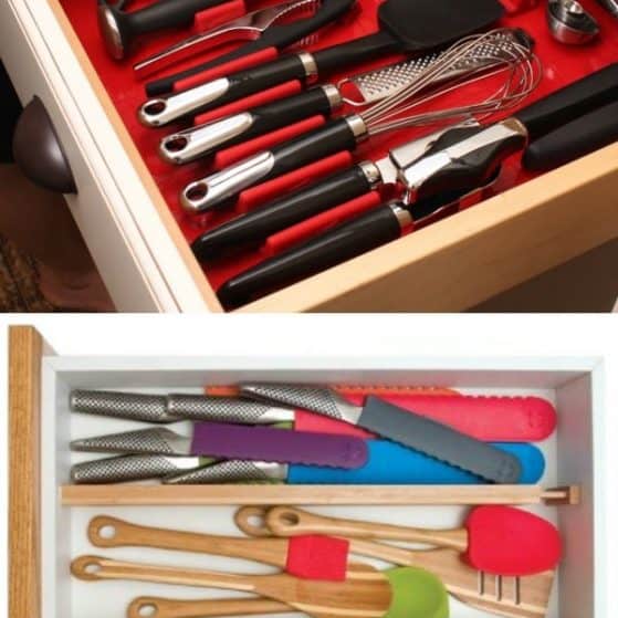 This is the coolest! You can configure the drawer organizer to fit your stuff with movable dividers!