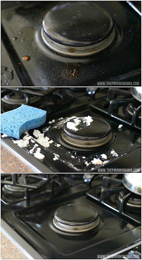 I can't believe how easy my stove top came clean with this cleaner! Only 3 ingredients! 