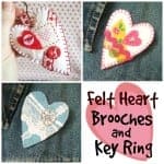 Felt heart collage