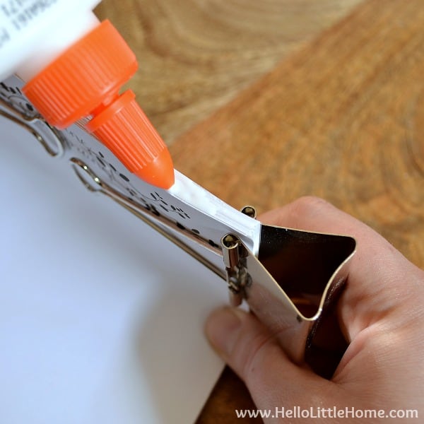 Gluing the Spine on the DIY Notepad | Hello Little Home for The Pinning Mama