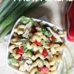 Easy Asian Chicken Pasta Salad Recipe via thepinningmama.com