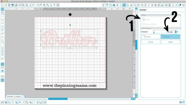 How to use Offset function to create layered text with Silhouette Cameo & Portrait.