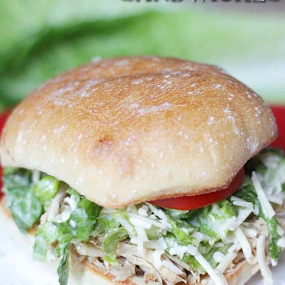 Chicken Caesar Sandwiches - Love this healthy dinner idea! Recipe via thepinningmama.com