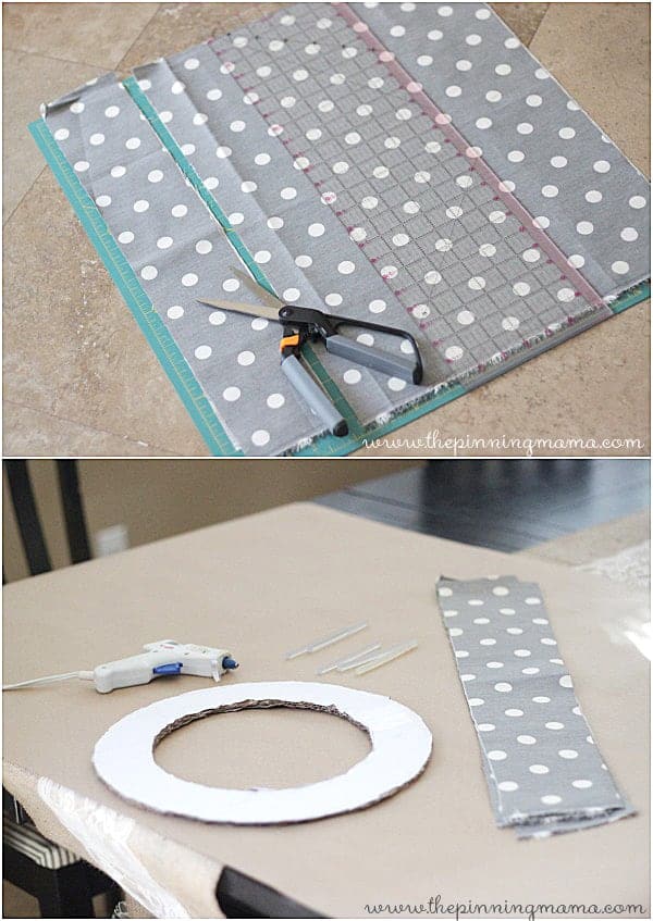 How to make a no sew ruffle wreath via thepinningmama.com
