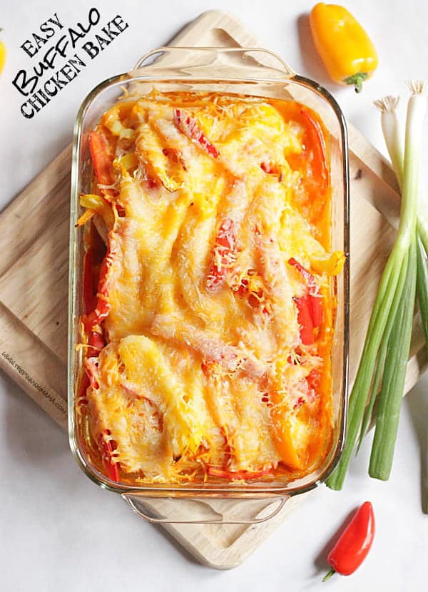 Easy + Delicious = My favorite kind of dinner recipe! Making this ASAP! Buffalo Chicken Bake via thepinningmama.com