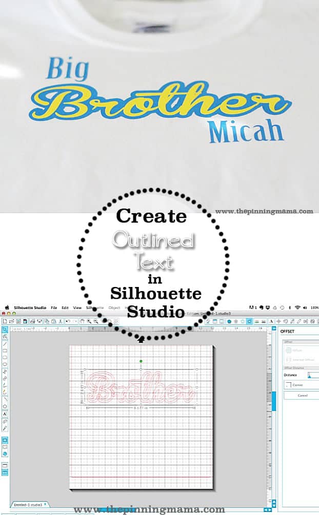 Silhouette Studio Offset Feature: How to get the outlined look on text for layering  projects with your Silhouette CAMEO or Portrait