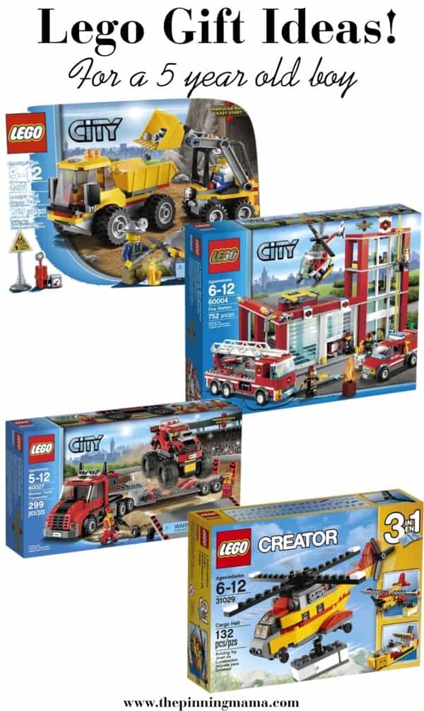Best Lego Gift Ideas for a 5 Year Old Boy! Including lego city trucks, fire house, and helicopter