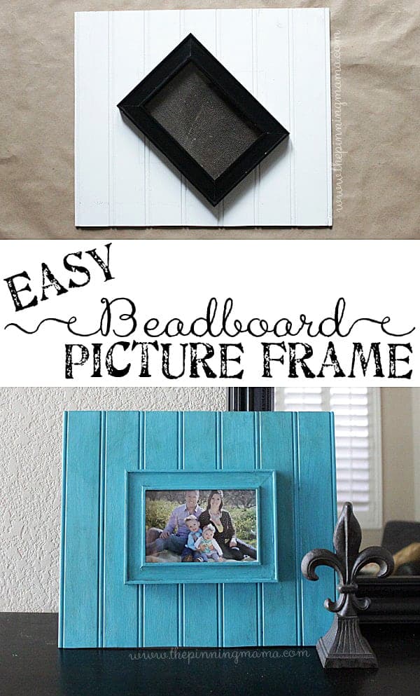 Old picture frame plus beadboard =  Totally gorgeous  DIY chunky picture frame.  LOVE!