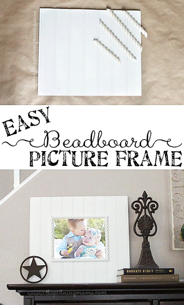 DIY this beadboard picture frame easily to make the perfect gift!