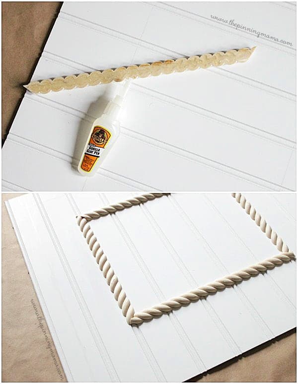 Just a few steps to make a bead board picture frame