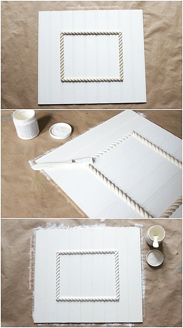 Easy DIY Beadboard Picture Frame