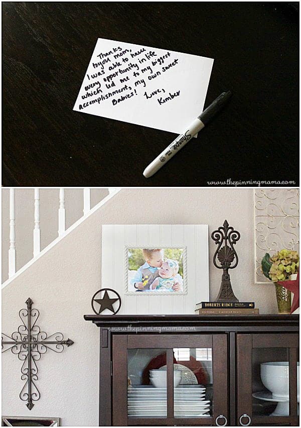 Add a personal note to the back of  pictures for  a meaningful gift!