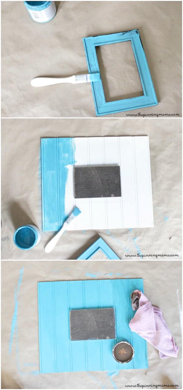 Quick and easy way to make a large picture frame out of an old small one!