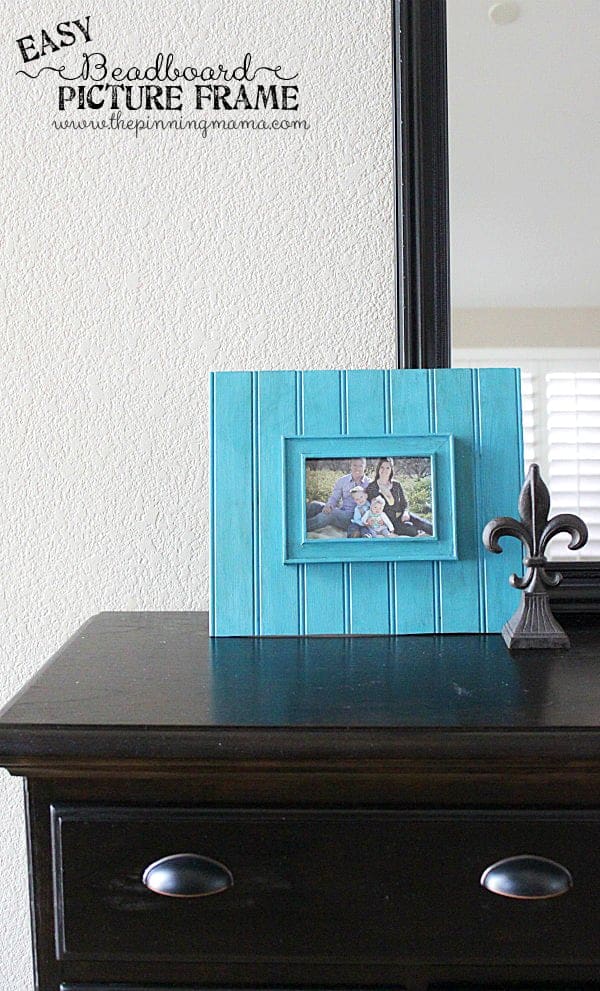 Gorgeous Picture Frame made from an old frame and some beadboard!