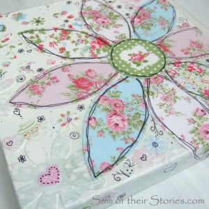 Floral collage canvas 3