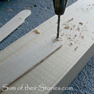 drill hole in stick